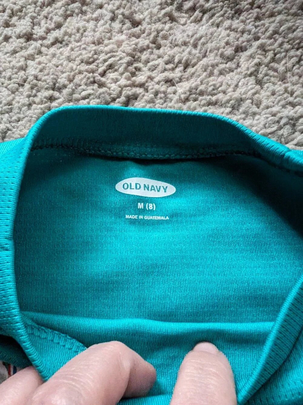 ON teal rashguard/swim top (YM)
